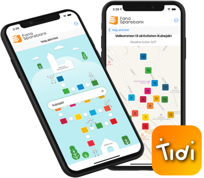 Illustrasjon av appen "Tidi"